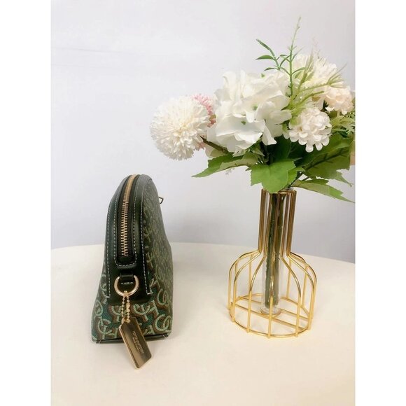 Coach CF343 Madi Crossbody With Coach Monogram Print IN Green - Picture 3 of 7